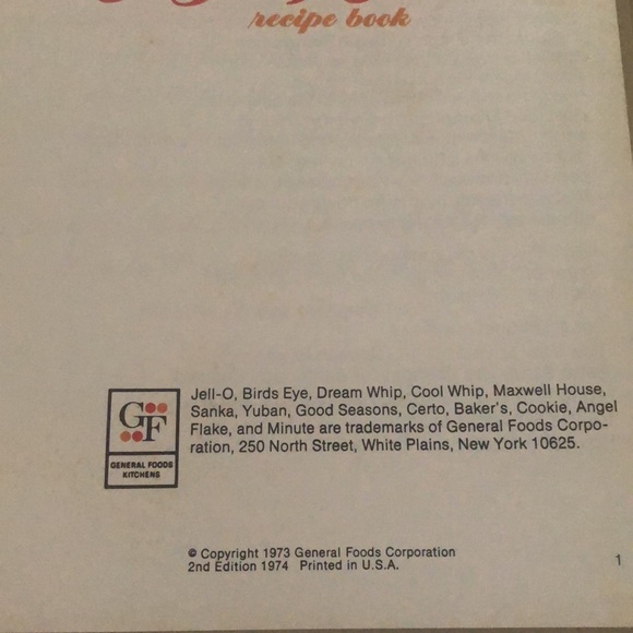 General Foods Corporation Other Vintage The New Joys Of Jello Brand